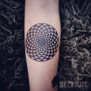 sacred geometry arm tattoo